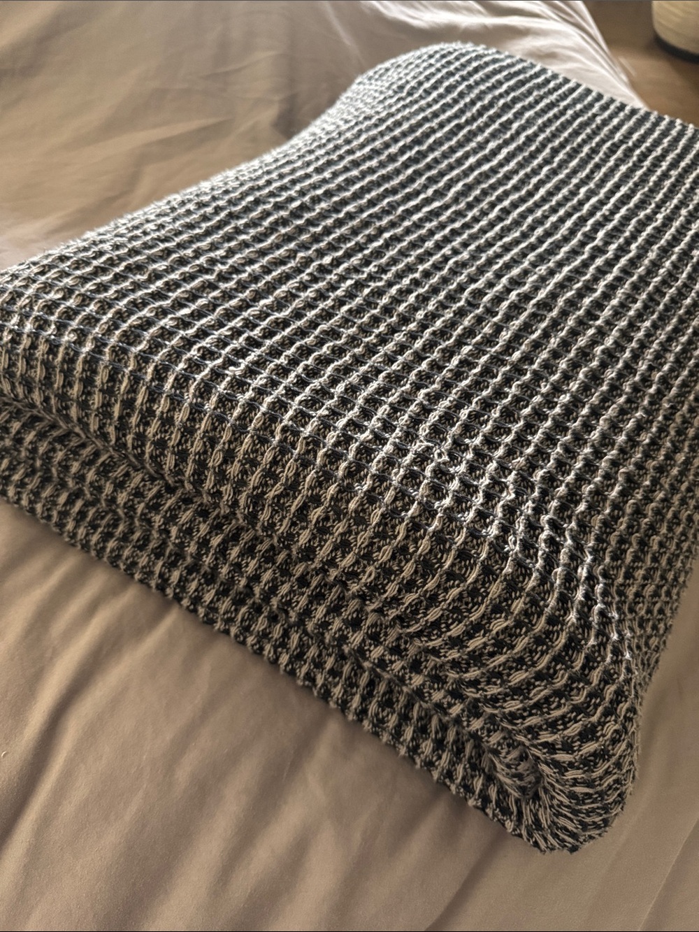 Pottery Barn Black and White Knit Throw